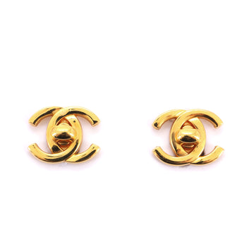 Chanel CC Turnlock Clip-On Earrings Metal