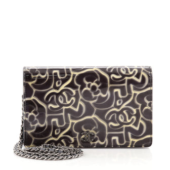 Chanel Wallet on Chain Camellia Printed Patent