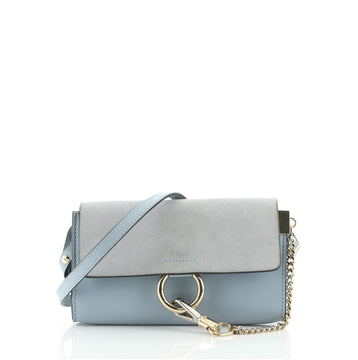 Chloe Faye Shoulder Bag Leather and Suede Mini