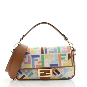 Fendi Baguette NM Bag Multicolor Zucca Canvas Medium