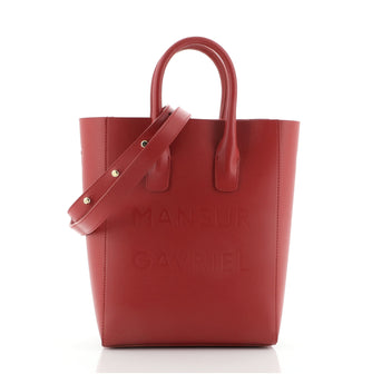 Mansur Gavriel Logo North South Tote Leather Mini