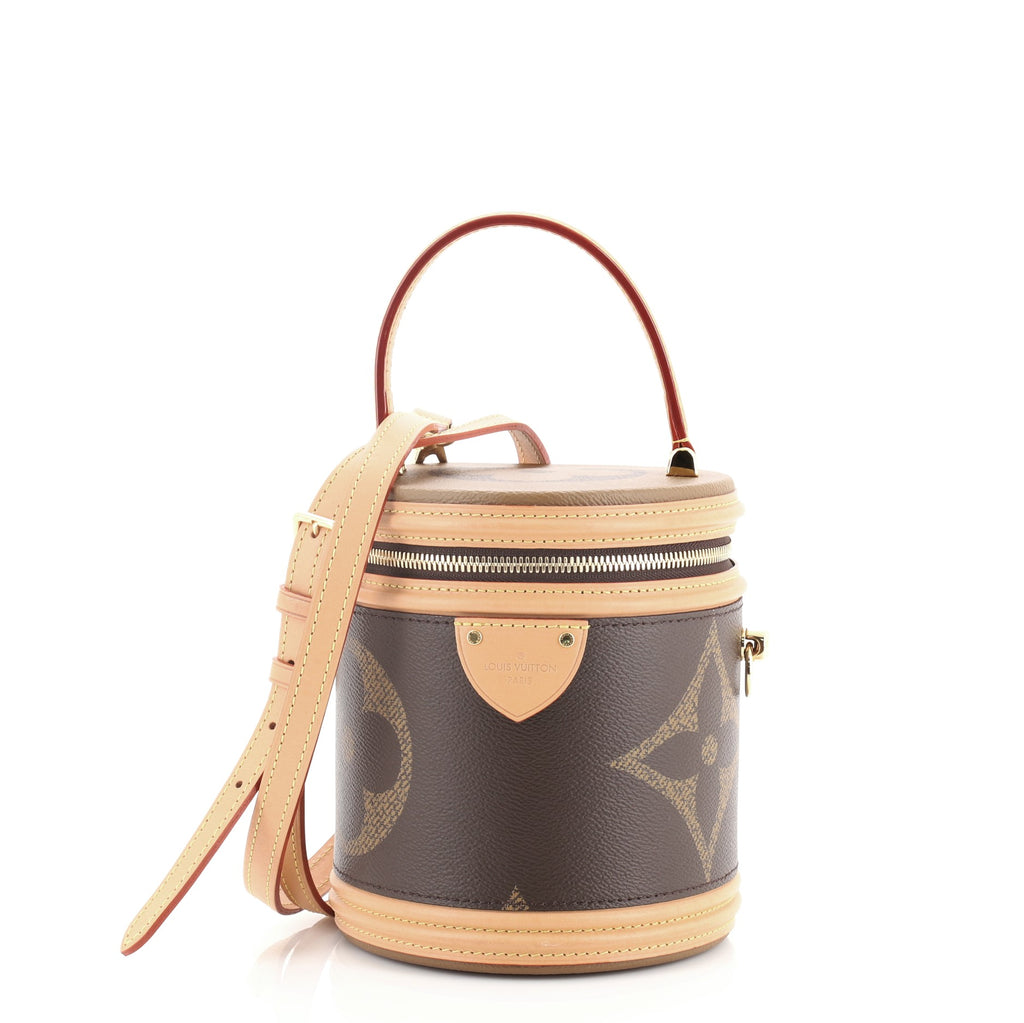 Louis Vuitton Cannes Handbag Limited Edition Reverse Monogram Giant Brown  687421