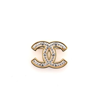 Chanel CC Brooch Crystal and Metal