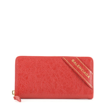 Balenciaga Blanket Zip Around Wallet Leather