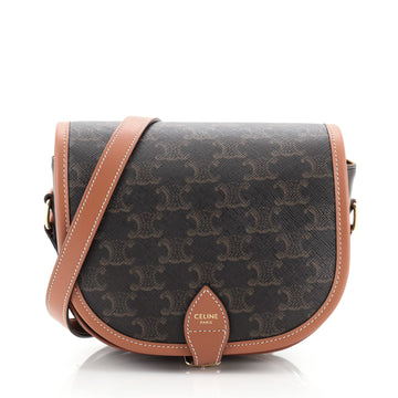 Celine Folco Bag Triomphe Coated Canvas Medium