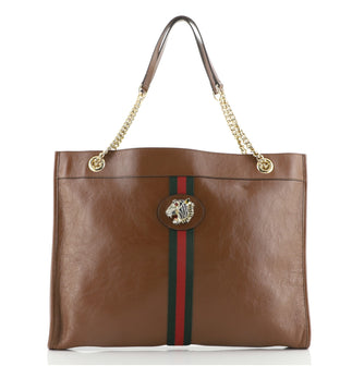 Gucci Rajah Chain Tote Leather Large