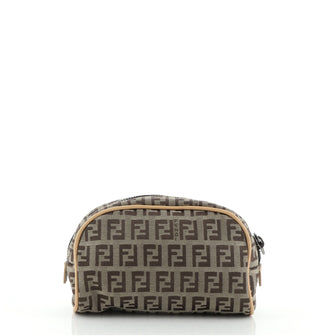 Fendi Zip Cosmetic Case Zucchino Canvas Small