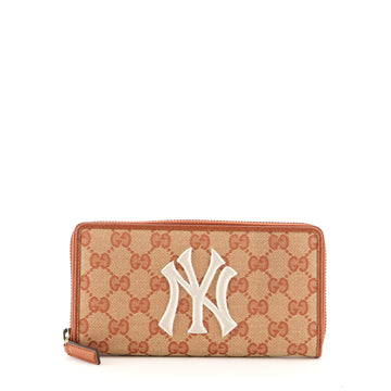Gucci MLB Zip Around Wallet GG Canvas With Applique