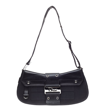 Christian Dior Street Chic Columbus Canvas and Leather Shoulder Bag 