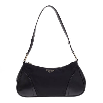 Prada Tessuto Leather Trim Pochette