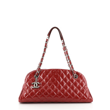 Chanel Just Mademoiselle Bag Quilted Patent Medium