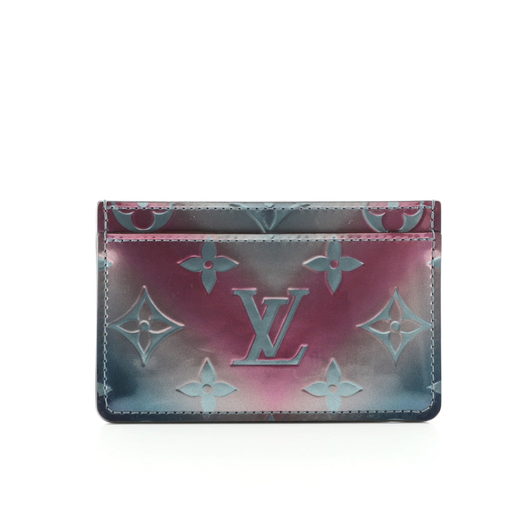Louis Vuitton Card Holder Limited Edition Valentine Metallic Monogram  Vernis Blue 6890092