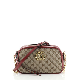 Gucci GG Marmont Shoulder Bag Diagonal Quilted GG Canvas Small