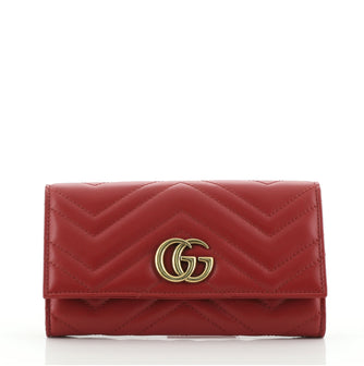 Gucci GG Marmont Continental Wallet Matelasse Leather