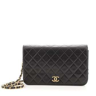 Chanel Vintage Full Flap Bag Quilted Lambskin Medium