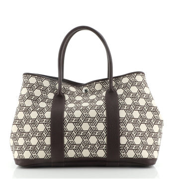 Hermes Garden Party Tote Printed Toile and Leather 36