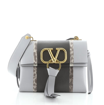 Valentino VRing Shoulder Bag Printed Leather Small