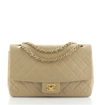 Chanel Vintage CC Chain Flap Bag Quilted Lambskin Large