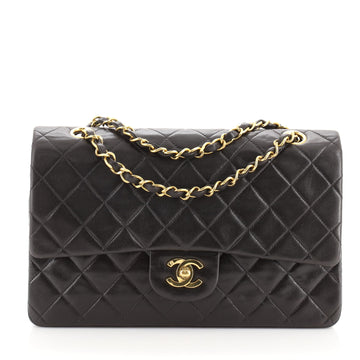 Chanel Vintage Classic Double Flap Bag Quilted Lambskin Medium
