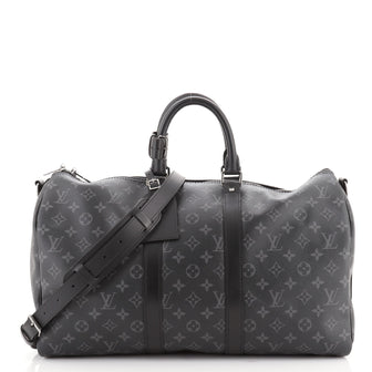 Louis Vuitton Keepall Bandouliere Bag Monogram Eclipse Canvas 45