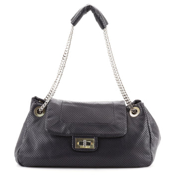 Chanel Drill Accordion Flap Bag Perforated Leather Large