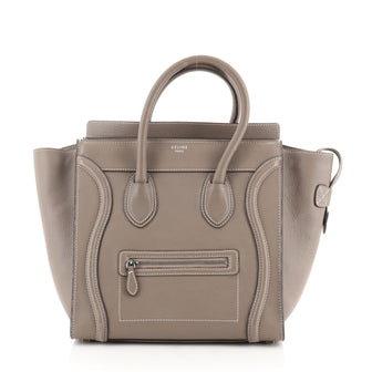 Celine Luggage Bag Grainy Leather Mini