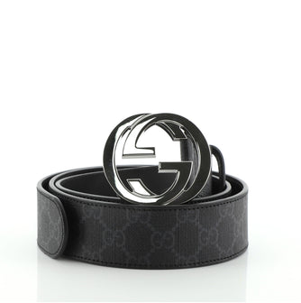 Gucci Interlocking G Belt GG Coated Canvas Wide