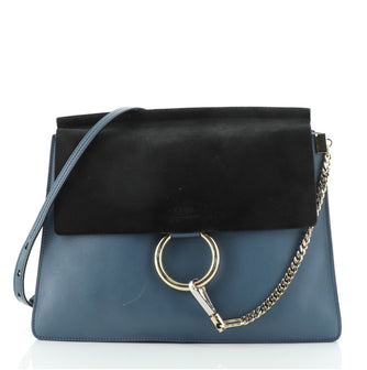 Chloe Faye Shoulder Bag Leather and Suede Medium