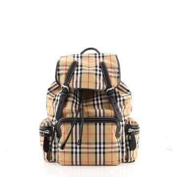 Burberry Rucksack Backpack Vintage Check Nylon Large