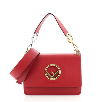 Fendi Kan I F Shoulder Bag Leather Medium