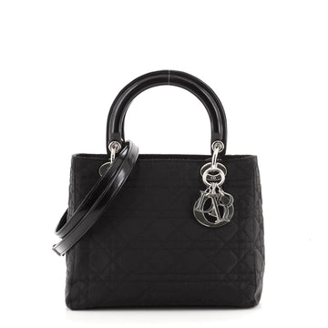 Christian Dior Vintage Lady Dior Bag Cannage Quilt Nylon Medium