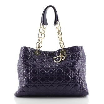 Christian Dior Soft Chain Tote Cannage Quilt Patent Large