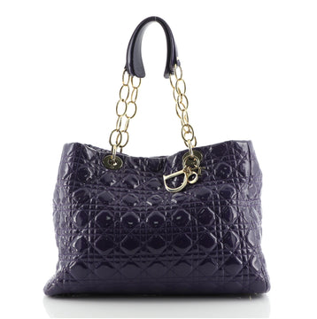Christian Dior Soft Chain Tote Cannage Quilt Patent Large