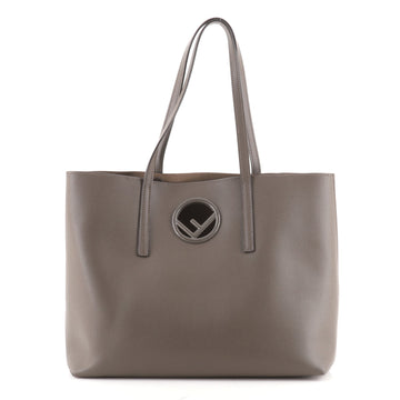 Fendi Logo Shopper Tote Leather