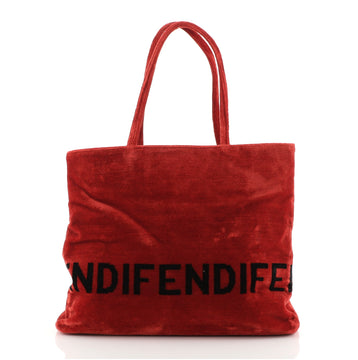 Fendi Vintage Logo Tote Velvet Large
