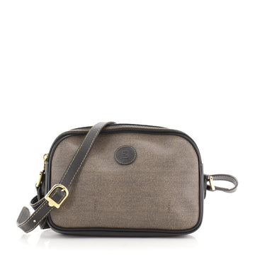Fendi Vintage Pequin Crossbody Coated Canvas Small