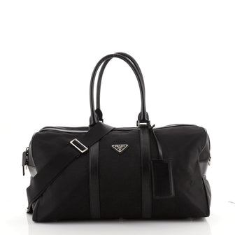 Prada Convertible Weekender Bag Tessuto with Saffiano Leather Medium
