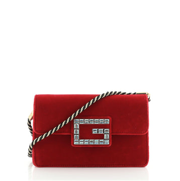 Gucci G Broadway Shoulder Bag Velvet with Crystals Small