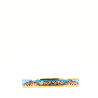 Hermes Bangle Bracelet Printed Enamel Narrow