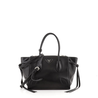Prada Tassel Twin Pocket Tote City Calf Small