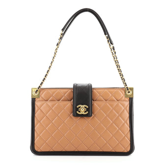 Chanel Elegant CC Tote Quilt Lambskin Medium