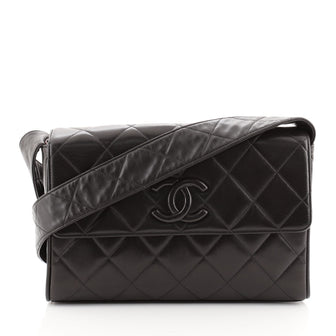 Chanel Vintage Covered CC Flap Bag Quilted Lambskin Medium