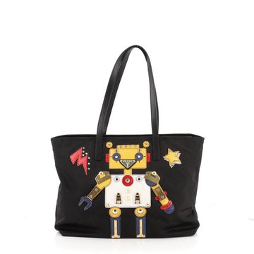 Prada Robot Zip Tote Tessuto Medium