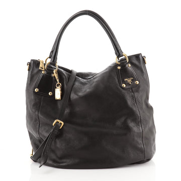Prada Top Zip Convertible Tote Vitello Daino Large