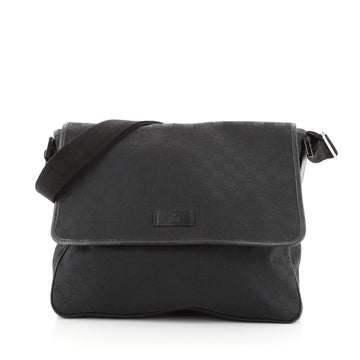 Gucci Flap Messenger Bag GG Canvas Large