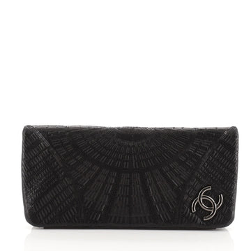 Chanel Grand Palais Clutch Sequin Embellished Stitched Calfskin