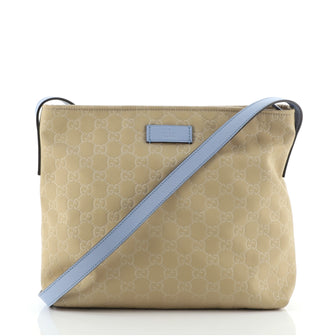 Gucci Zip Messenger Bag GG Nylon Medium