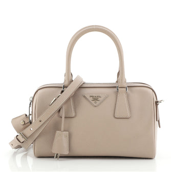 Prada Lux Convertible Boston Bag Saffiano Leather Mini