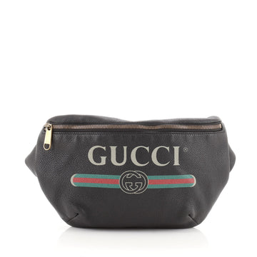 Gucci Logo Belt Bag Printed Leather Small