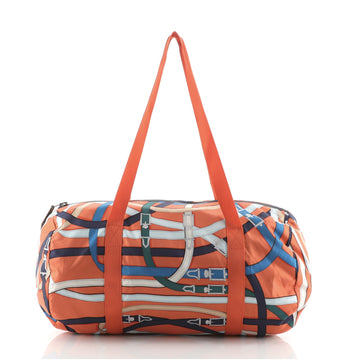Hermes Airsilk Duffle Bag Printed Silk 38